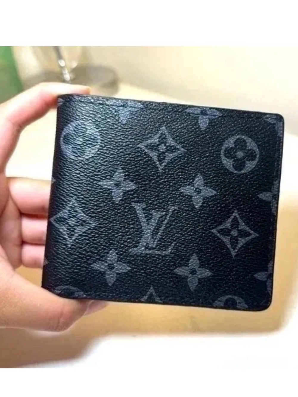 Louis Vuitton Black Monogram Eclipse Canvas Bi-Fold Wallet